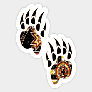 Tribal Bear Paws Sticker